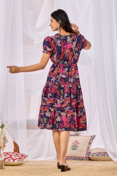 Practical Purple Designer Rayon Digital Print Kurti for Women Western Ladies Top Wholesale