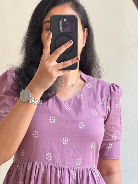 Practical Purple Designer Rayon Digital Print Kurti for Women Western Ladies Top Wholesale