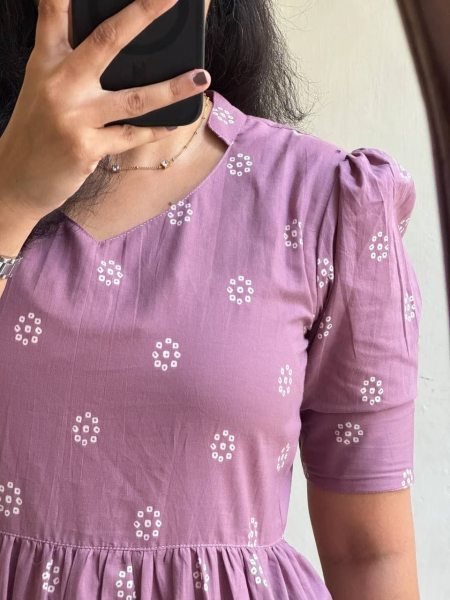 Practical Purple Designer Rayon Digital Print Kurti for Women Western Ladies Top Wholesale