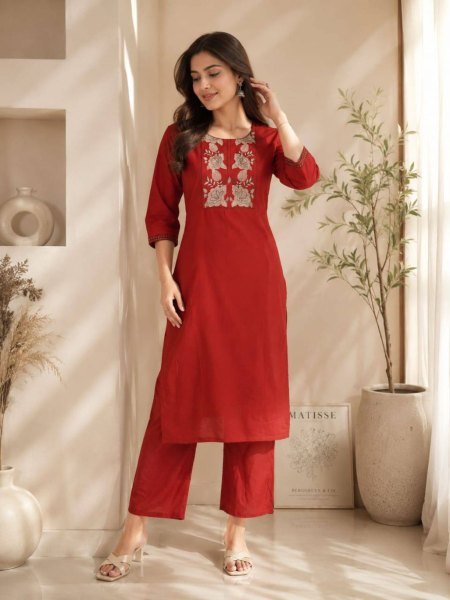 Premium 60×60 Cotton Kurti Plazo Set for Women Office Wear Kurtis