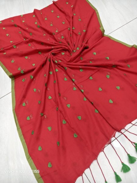 Premium Allover Heart Work Cotton Saree Lightweight    Breezy Look Cotton Sarees Wholesale