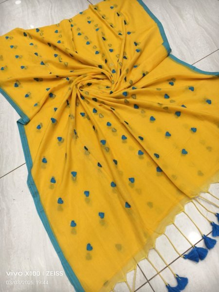 Premium Allover Heart Work Cotton Saree Lightweight    Breezy Look Cotton Sarees Wholesale