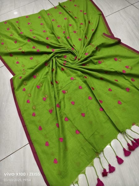 Premium Allover Heart Work Cotton Saree Lightweight    Breezy Look Cotton Sarees Wholesale