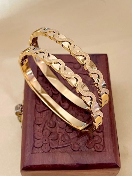 Premium Anti Tarnish Bracelet Combo 2 Piece Daily Wear Set at Wholesale Rate Fashion Accessories Wholesale