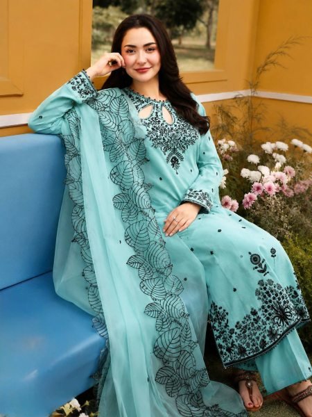 Premium Aqva Blue Satin Rayon Long Kurti Set With Beautiful Neck Design At Wholesale Rate Ready To Wear Collection