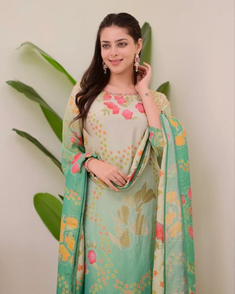 Premium Assam Silk 3Pc Kurti Set with Handwork Kurti &  Printed Dupatta Ready to Wear 3 Piece Kurti Set