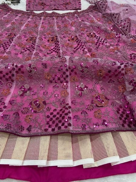 Premium Butterfly Soft Net Embroidery Work Lehenga Choli Designer Lehenga Choli