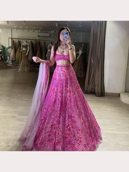 Premium Butterfly Soft Net Embroidery Work Lehenga Choli Designer Lehenga Choli