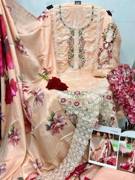 Premium Cemric Cotton Chikankari Patch Work Salwar Kameez with Cutwork Wholesale Price Pakistani Suits Wholesale