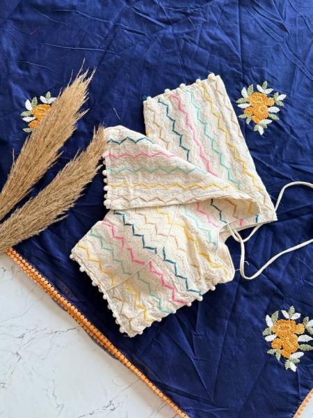 Premium Chanderi Cotton Saree with Knot Anchor Work & GPO Lace Border Cotton Sarees Wholesale