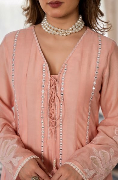 Premium Chanderi Embroidered Kurti Pant Set with Chanderi Dupatta Women Ethnic Wear  Embroidery Kurtis 
