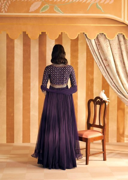 Premium Chinon Anarkali Gown with Georgette Dupatta for Diwali Anarkali Kurtis 