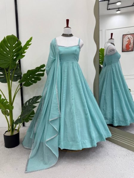 Premium Crunch Silk Flared Suit with Pant & Dupatta Luxe Look for Every Celebration Anarkali Kurtis 