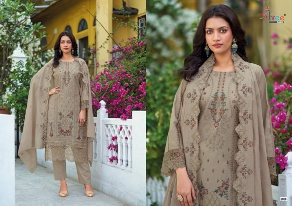  Premium Embroderd Lawn Fupatta Wholesale Dress Material Market in Surat Pakistani Suits Wholesale