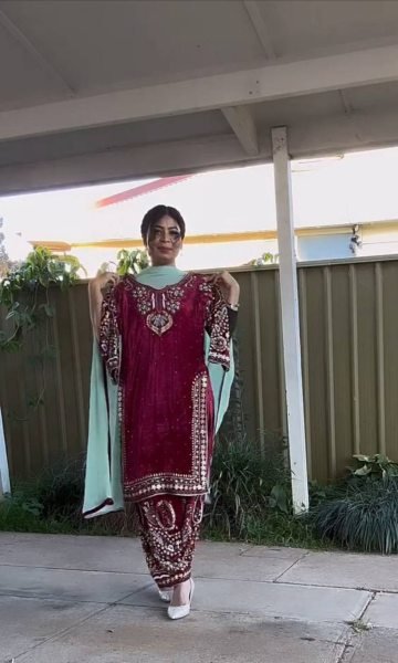 Premium Embroidery Work Suit Pant Dupatta Set Ready To Wear Collection