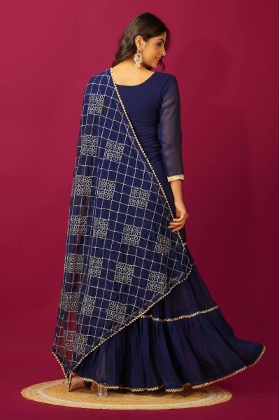 Premium Faux Georgette Sharara Set with 5mm Sequins Embroidery   Four Side Lace Dupatta Perfect Wedding   Festive Wear for Women Ready To Wear Collection