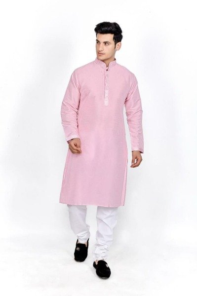 Premium Heavy Silk With Embroidery Mens Kurta Pajama   Kurta Pajama Wholesale