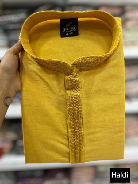 Premium Heavy Silk With Embroidery Mens Kurta Pajama   Kurta Pajama Wholesale