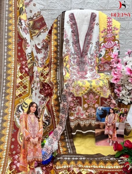 Premium Jade Cotton Pakistani Suit with Patch Embroidery and Printed Chiffon Dupatta  Pakistani Suits Wholesale