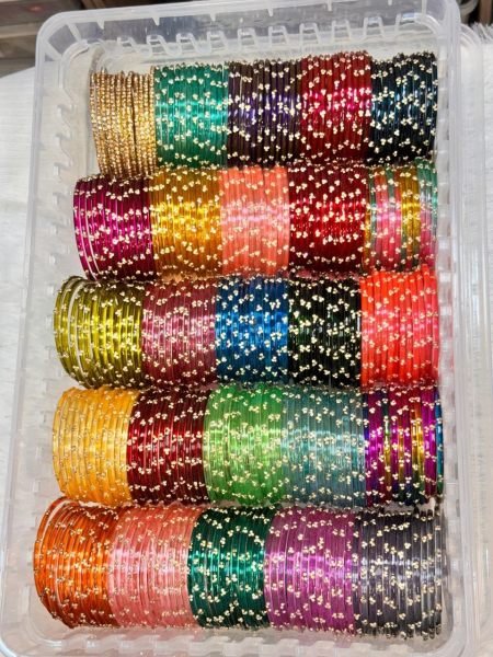 Premium Jelly Bangles Combo Set with Diamond Golden Bangles and Organiser Box Fashion Accessories Wholesale