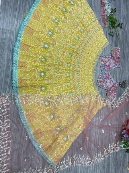 Premium Kasturi Silk Lehenga Choli With Embroidered Work  Bridal Lehenga Choli