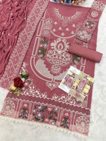 Premium Maria Semi Stitch Designer Suit Georgette Partywear Collection at Best Rates Pakistani Suits Wholesale