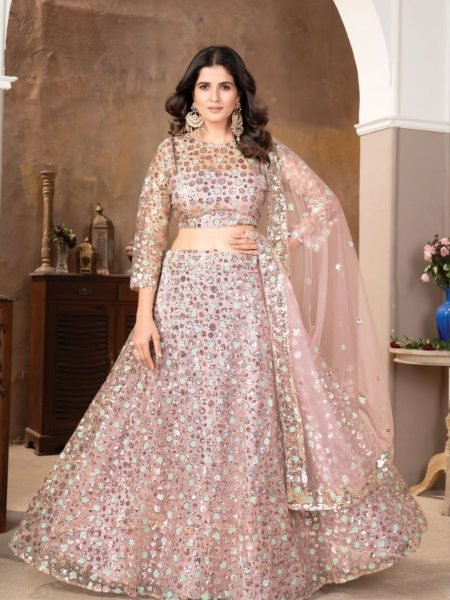 Premium Net With Heavy Seqeunce Work Lehenga Choli  
