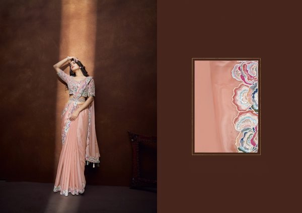 Premium Party Wear Ready Made Crape Satin Silk Saree Collection   Mohmanthan 24000 Series   Saha Saki Ready To Wear Saree 