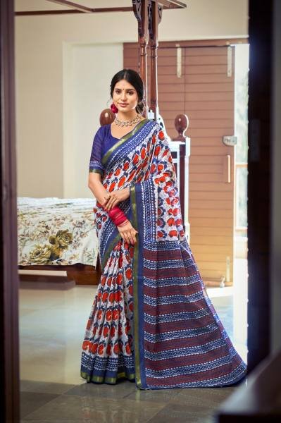 Premium Pure Cotton Sarees with Zari Border – Shop Now! Cotton Sarees Wholesale