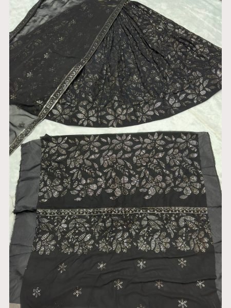 Premium Quality Black Color Embroidered Lehenga Choli  Designer Lehenga Choli