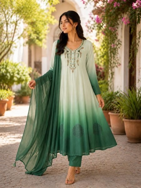 Premium Quality Handworks Neck Anarkali Set for Resellers and Retailers Anarkali Kurtis 