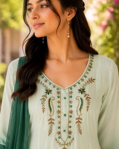 Premium Quality Handworks Neck Anarkali Set for Resellers and Retailers Anarkali Kurtis 