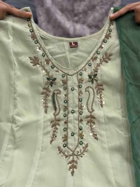 Premium Quality Handworks Neck Anarkali Set for Resellers and Retailers Anarkali Kurtis 