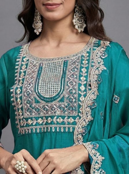 Premium Quality Teal Green Daily Wear Cotton Kurti Set for Resellers and Retailers Plus Size Kurti / Gown