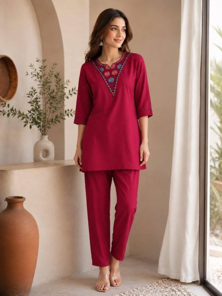 Premium Rayon Embroidery Kurti Plazo Set for Women for Resellers and Retailers CO ORD Sets