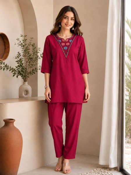 Premium Rayon Embroidery Kurti Plazo Set for Women for Resellers and Retailers CO ORD Sets