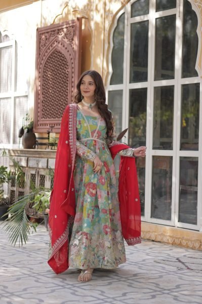 Premium Readymade Alia Cut Anarkali Gown With Dupatta Set For Best Price Ready To Wear Collection