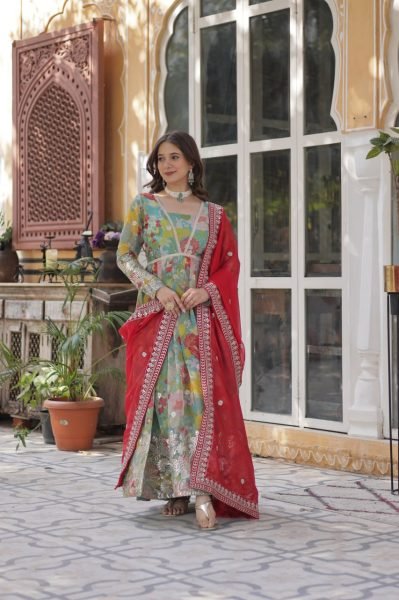 Premium Readymade Alia Cut Anarkali Gown With Dupatta Set For Best Price Ready To Wear Collection