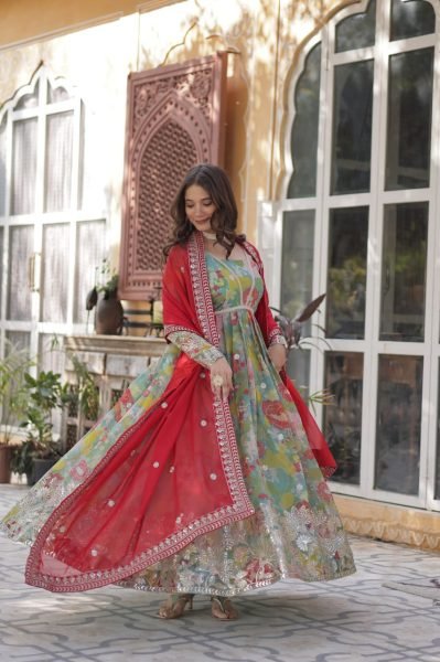 Premium Readymade Alia Cut Anarkali Gown With Dupatta Set For Best Price Ready To Wear Collection