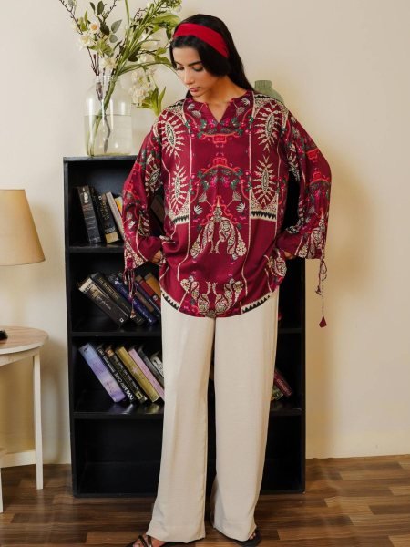 Premium Red and White Rayon Cotton Kurti Plazzo Set for Women Daily Wear Kurtis