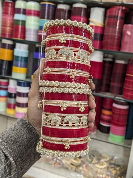 Premium Red Bridal Punjabi Chooda Set for Wedding and Traditional Bridal Wear Fashion Accessories Wholesale