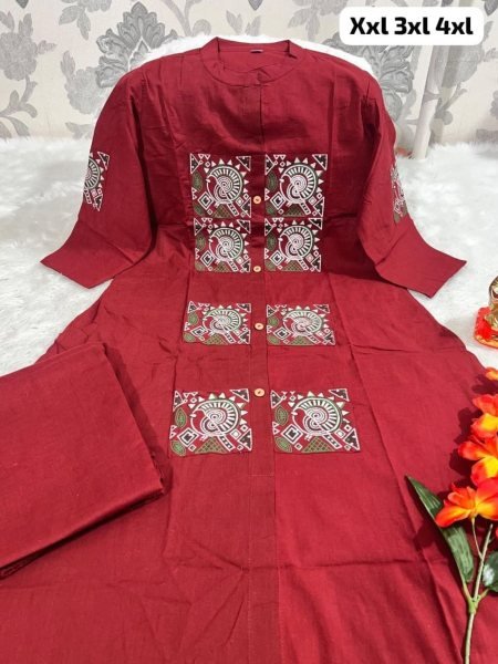Premium Red Cotton Lounge and Casual Co-Ord Set for Women with Breathable Fabric Perfect for Summer  Kurtis