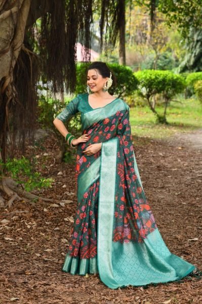 Premium Soft Chanderi Saree With All Over Traditional Kalamkari Print Designer Wedding Sarees Wholesale