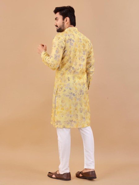 Premium Soft Cotton Foil Print Kurta payjama Collection  Kurta Pajama Wholesale