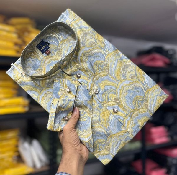 Premium Soft Cotton Foil Print Kurta Pajama Kurta Pajama Wholesale