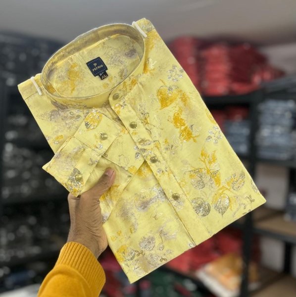 Premium Soft Cotton Foil Print Kurta payjama Collection  Kurta Pajama Wholesale