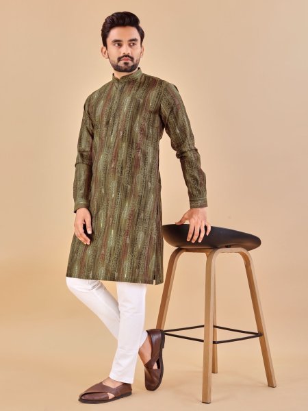  Premium Soft Cotton Foil Print Kurta Collecton  Kurta Pajama Wholesale