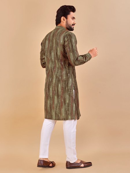  Premium Soft Cotton Foil Print Kurta Collecton  Kurta Pajama Wholesale