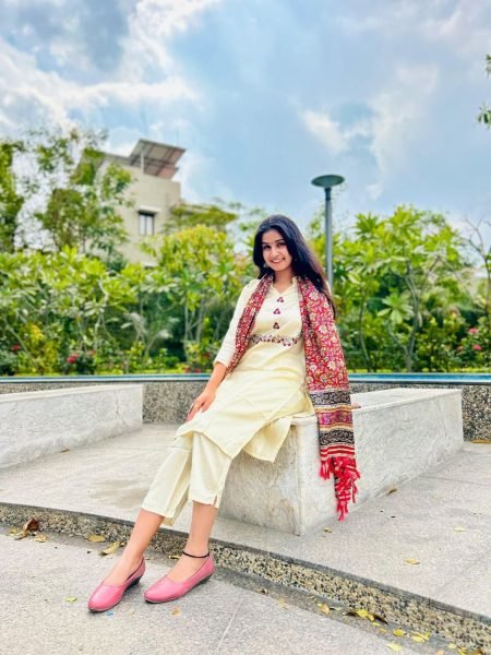 Premium south silk kurti  having embroidery on neck with pant  & beautiful printed Dupatta with zalar Kurti Set 3 Piece Kurti Set