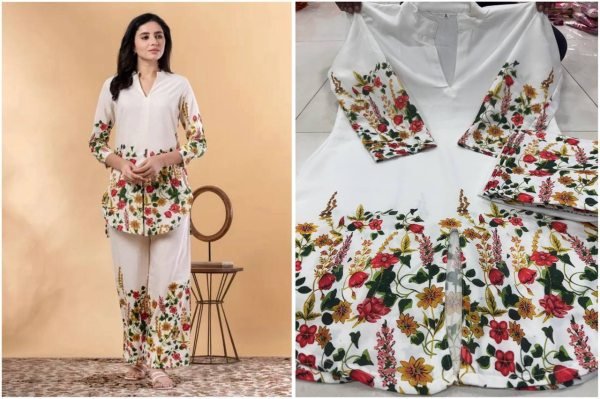 Premium Summer Cotton Silk Co ord Set with Vibrant Floral Prints Factory Rate CO ORD Sets